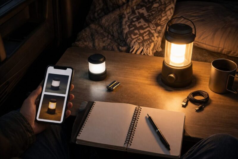 車中泊で100均ライトから上位照明へ見直す判断イメージ