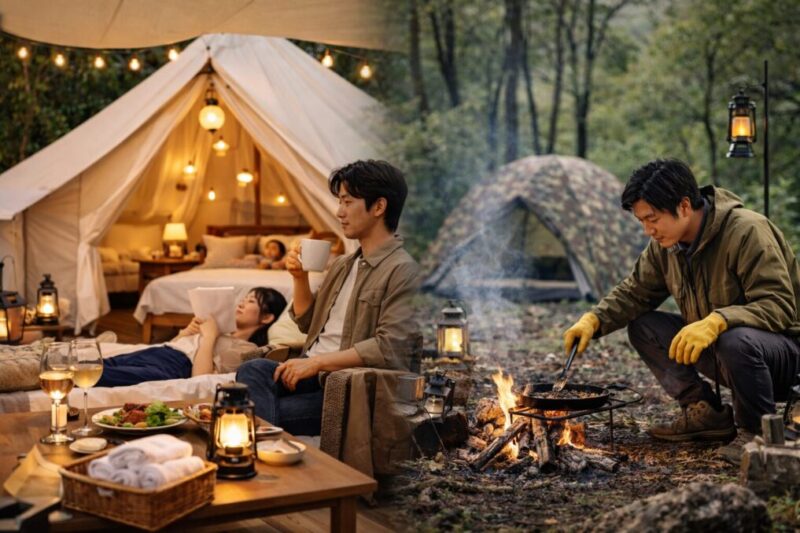 キャンプらしさと快適さの間で評価が分かれるグランピング