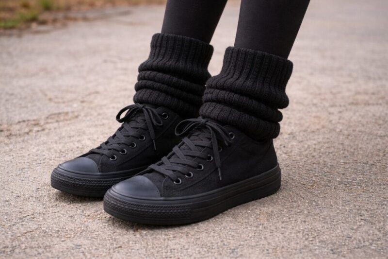 ハイカットや厚底に合わせやすいボリューム感のある足元コーデ