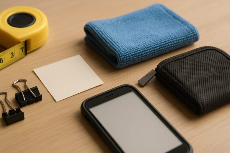 サイズと素材を確認して失敗を減らす買い方のイメージ