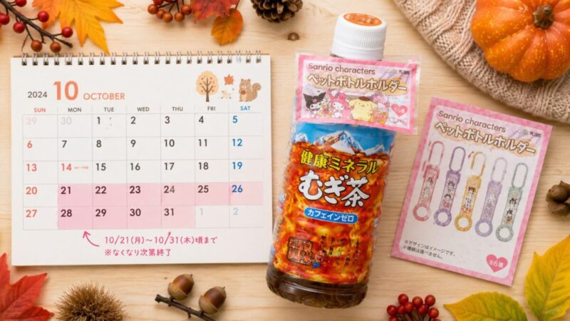 サンリオ風ペットボトルホルダーのおまけ配布時期をカレンダーで確認する画像