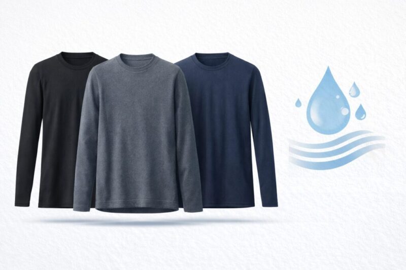 スキーで汗冷えを防ぐためのベースレイヤー選びを表したイメージ