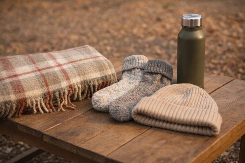 夜の冷え対策に役立つ秋のグランピング小物