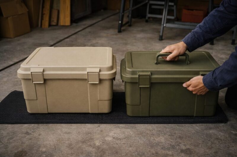 フタ形状と持ち手で収納ボックスを選ぶポイントのイメージ