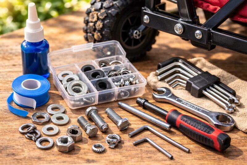 ネジの緩みを防ぐための補修工具と消耗品