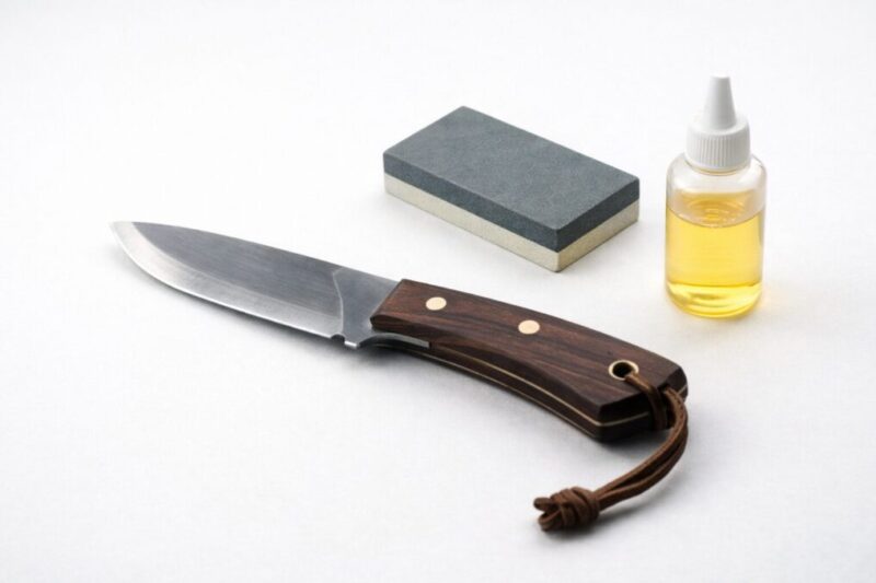 鋼材や手入れのしやすさを意識してナイフを選ぶイメージ