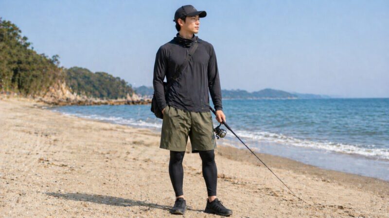 コスパ重視でも野暮ったく見えにくい夏の釣りコーデ例。