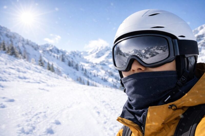 晴天の眩しさを抑えるレンズ色のイメージ