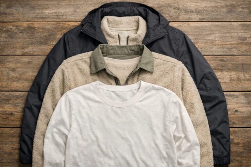 10月中旬のグランピング向け重ね着の基本