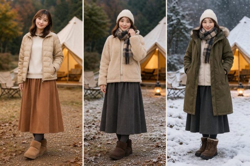 気温別に見る冬グランピングの服装の違い