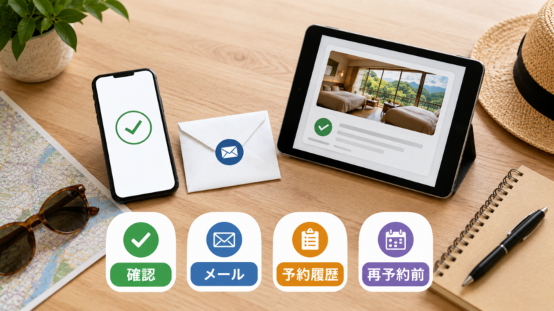 再予約前に確認メールと予約履歴をチェックする手順