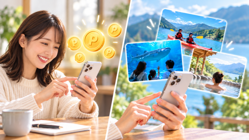 ポイントとして使うギフトと体験を選ぶギフトの違いを比較する様子