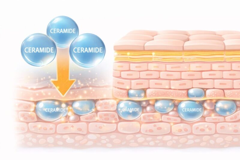 肌のうるおいを支える仕組みをイメージした断面図