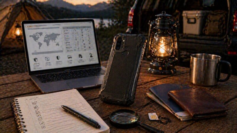 海外タフネススマホの仕様や対応バンドを確認するイメージ