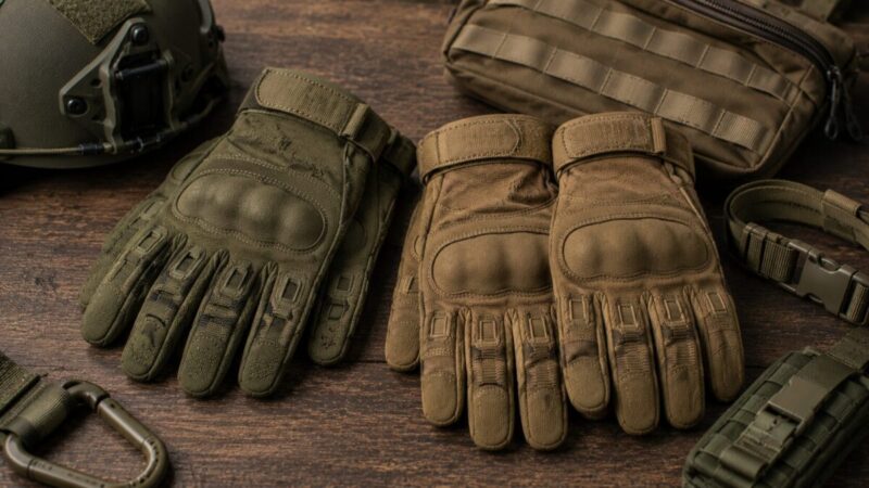 実物系や米軍系の雰囲気があるアウトドア用グローブ