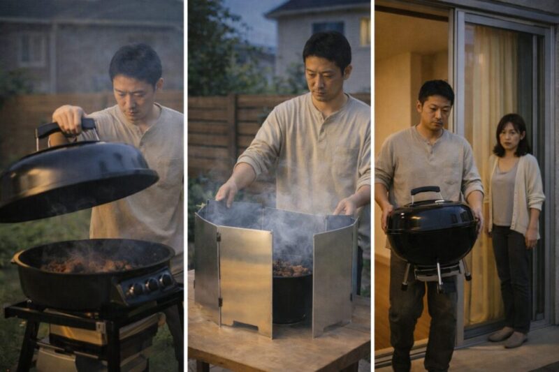 庭バーベキューで苦情時にすぐ対処する対応イメージ