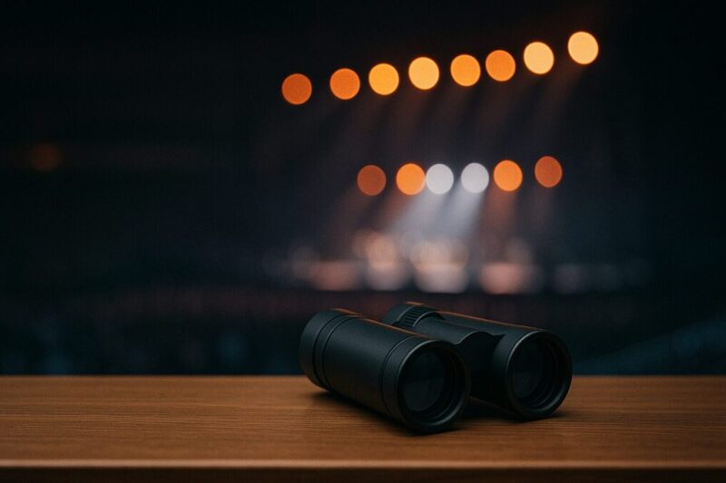 大箱ドームの遠い席でも見やすさを意識した双眼鏡選びのイメージ。