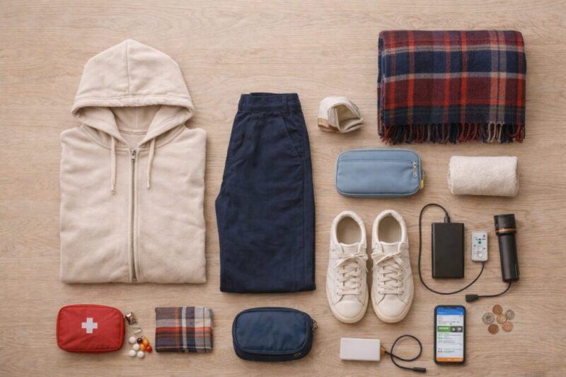 グランピングに必要な服装と持ち物の準備イメージ