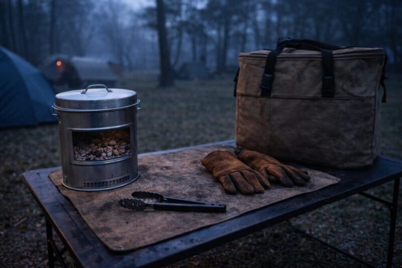 薪ストーブ撤収で片付けの手間がかかるイメージ