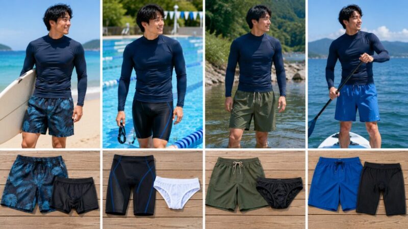 海やプールや川遊びやSUPに合う海パンとインナーパンツの組み合わせ