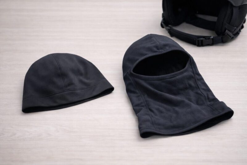 ヘルメット用インナー小物の選び方を示すイメージ