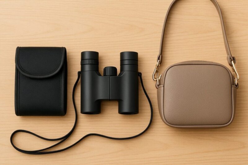 軽量で持ち運びやすいライブ向け双眼鏡セットのイメージ。