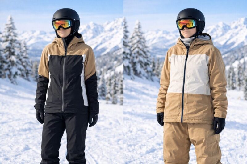 ウェアのシルエットで頭の大きさ印象を調整するイメージ