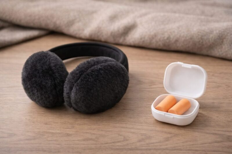 耳当てと耳栓を用途別に使い分けるイメージ