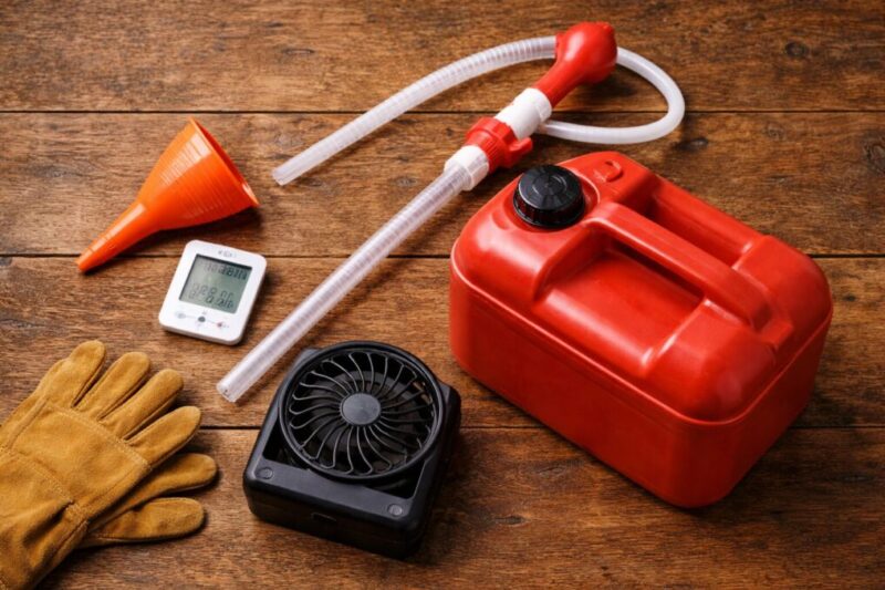 灯油運用と燃費に関わる道具を揃えるイメージ