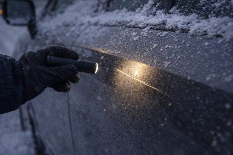 擦り傷を角度違いで撮影して証拠を残すイメージ