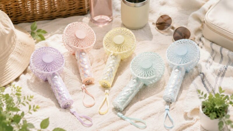 普段使いとフェスやピクニックに映えるパステルカラーの新作ハンディファン