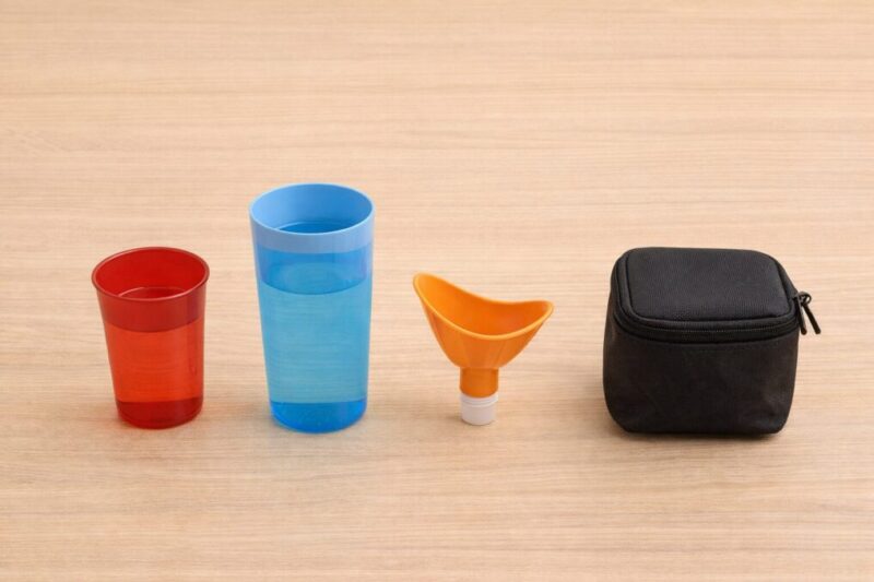 漏れにくさに関係する口径や形状の違いを示すイメージ