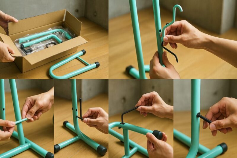 ゴリックススタンドの組み立て手順。