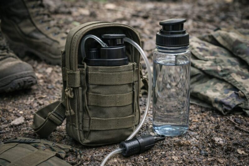 タフさと携行性を重視したサバイバル寄り携帯浄水器のイメージ