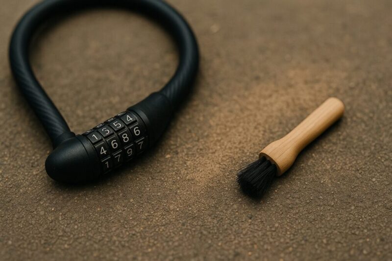 ダイヤルロックが汚れで動きにくいときの状況イメージ。