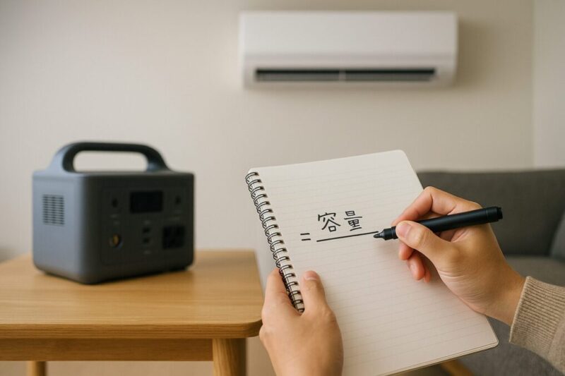 ノートに計算を書き込む様子イメージ