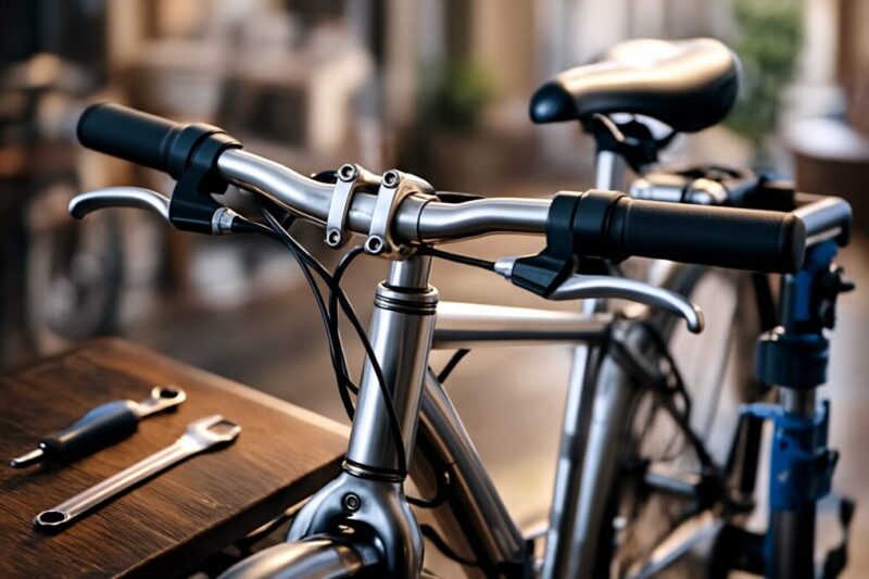 ハンドル周りの違和感を点検する整備イメージ。