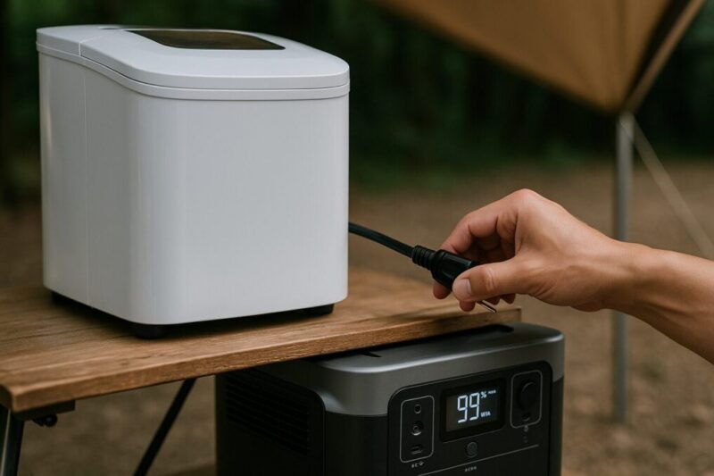 ポータブル電源との接続でコードレス風に使う運用。