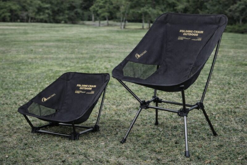 ローとハイで高さを切り替えられるアウトドアチェアの比較イメージ