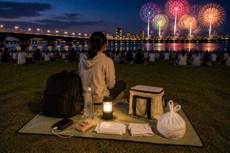 一人で花火大会の場所取りをするときの持ち物セット