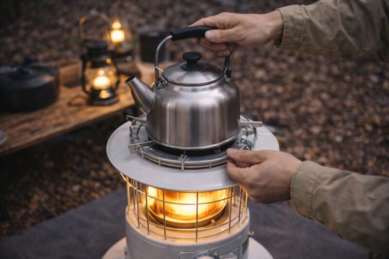 五徳の安定性を確認して安全に調理へつなげるイメージ