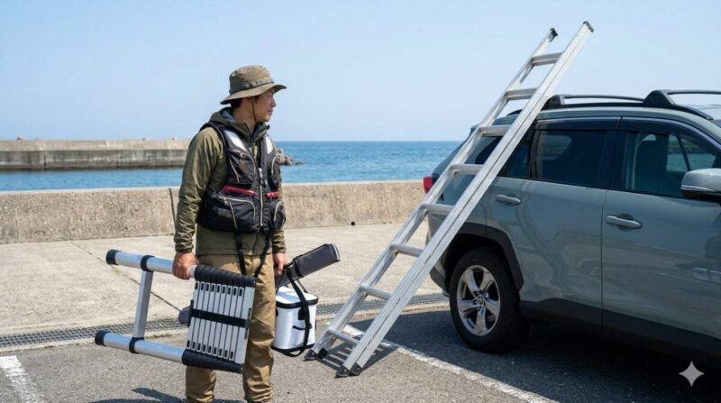 伸縮式とはしごの持ち運びやすさの比較。