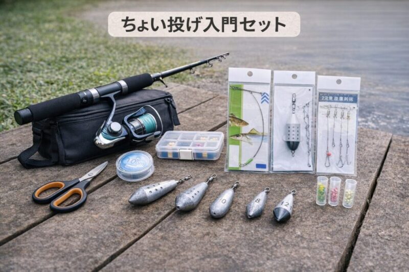 低予算でそろえやすいちょい投げ入門セットを並べたコスパ比較のイメージ