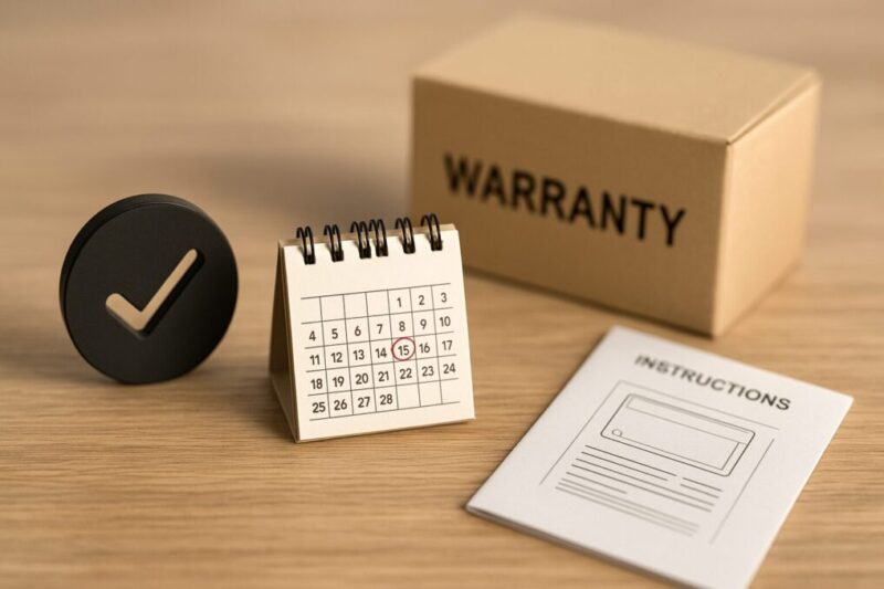 保証期間と適用条件のイメージ。