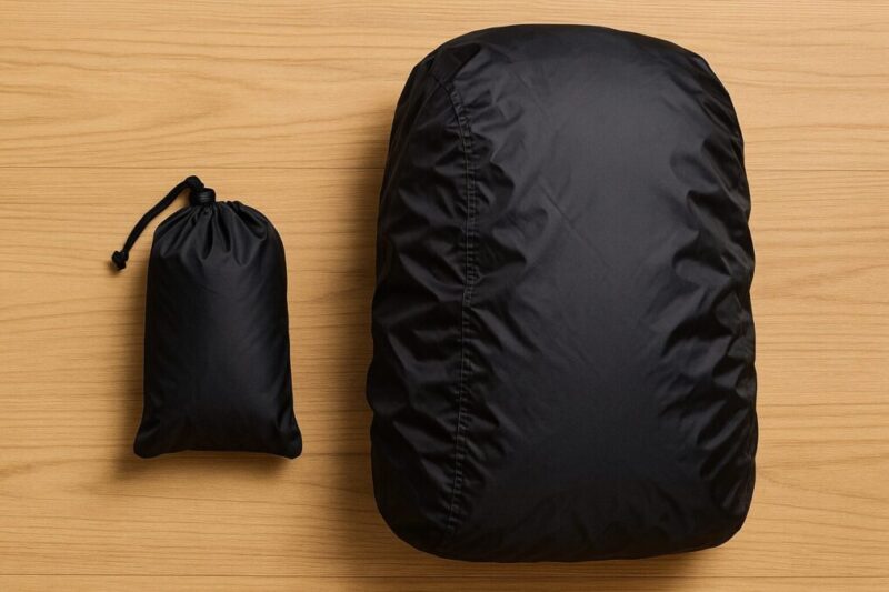 収納ポーチ付きの無地レインカバー商品イメージ