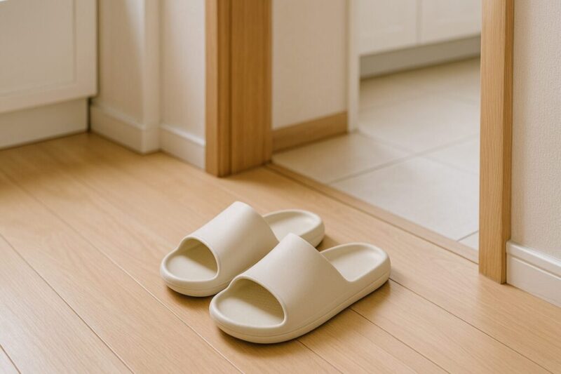 家内動線で使うスリッパの使用シーンイメージ