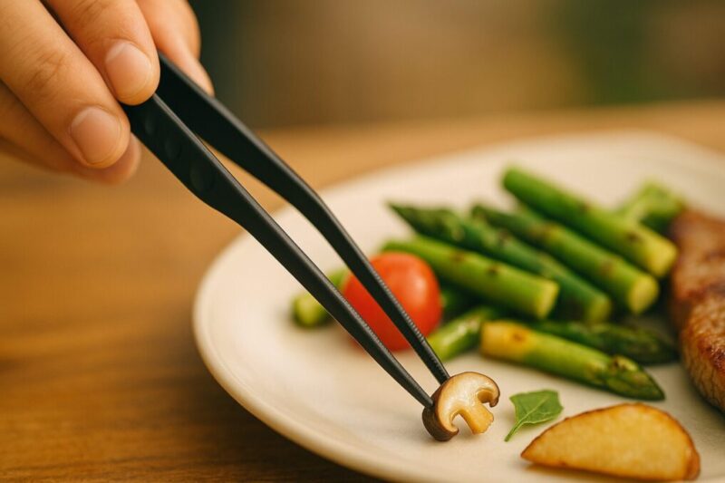 小さな食材をつまみやすい先端形状のイメージ