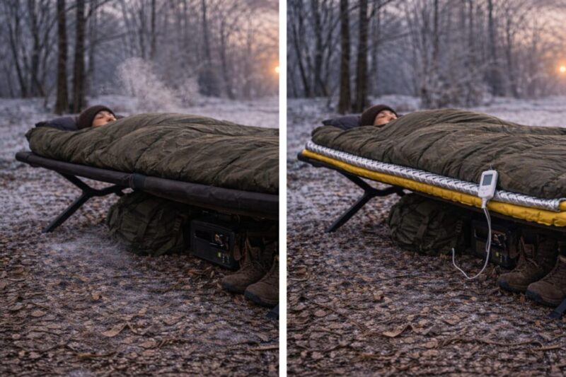 断熱の有無で体感が変わるコット寝床の比較