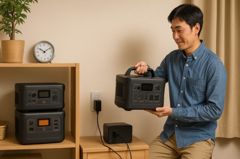 棚に“拡張バッテリー”風のスタック構成イメージ