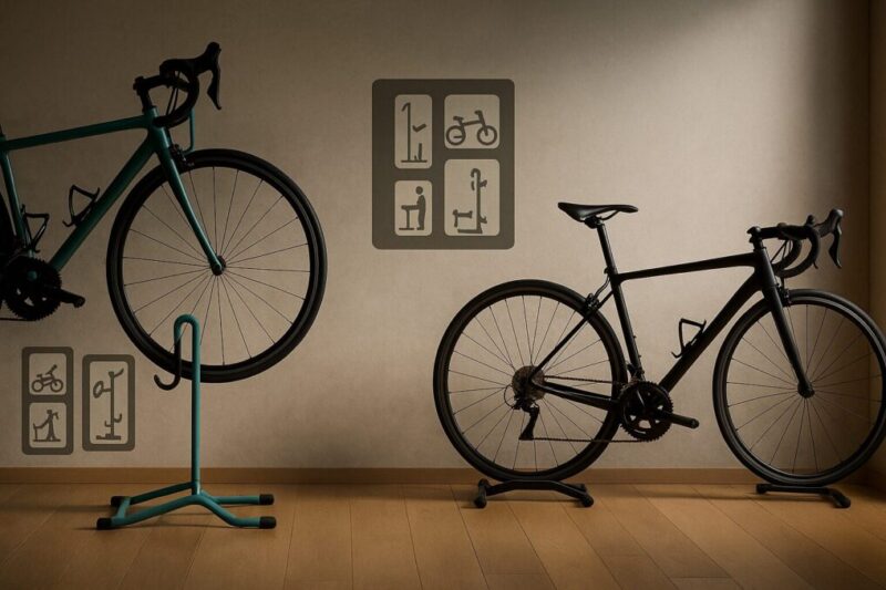 機能の違いを示す比較写真（3WAYスタンドと横置き専用）